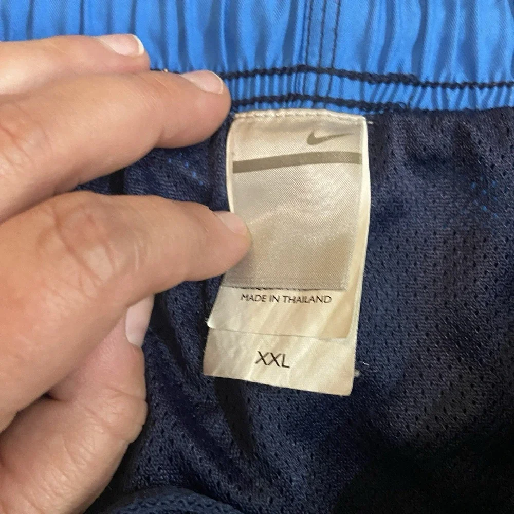 Vintage Nike Swim Trunks Mens XXL Blue Hybrid Mesh Lined Shorts Y2K